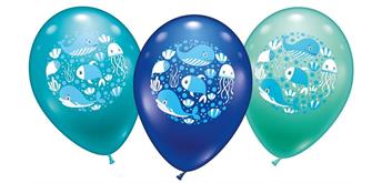 Karaloon - 6 Ballons "Sea World" 28 - 30 cm