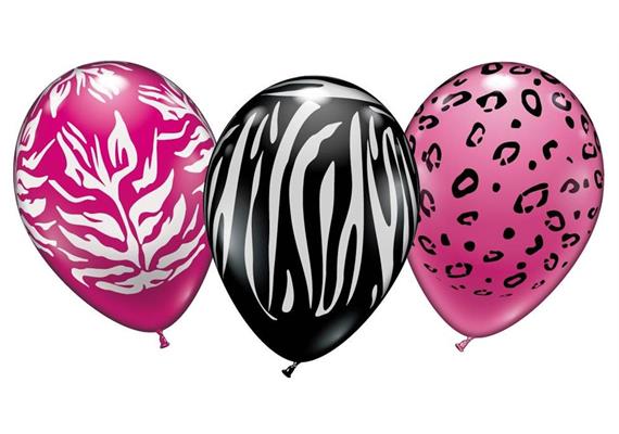 Karaloon - 6 Ballons "Wild Animal Print" 28 - 30 cm
