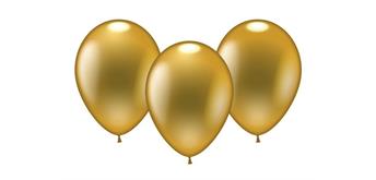Karaloon - 8 Ballons metallic gold Ø 23-25 cm