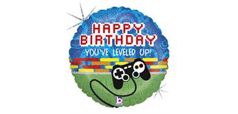 Karaloon - Folienballon "Game Controller Birthday" 46 cm ohne Füllung
