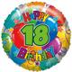 Karaloon - Folienballon "Happy Birthday 18" 45 cm