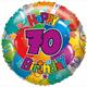 Karaloon - Folienballon "Happy Birthday 70" 45 cm