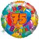 Karaloon - Folienballon "Happy Birthday 75" 45 cm