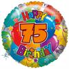 Karaloon - Folienballon "Happy Birthday 75" 45 cm