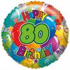 Karaloon - Folienballon "Happy Birthday 80" 45 cm