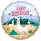 Karaloon - Folienballon Happy Birthday Lama 45 cm