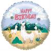 Karaloon - Folienballon Happy Birthday Lama 45 cm