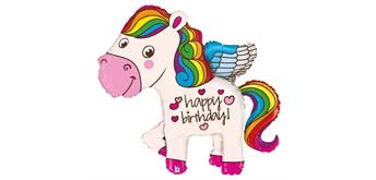 Karaloon - Folienballon Happy Birthday Pony 114 cm