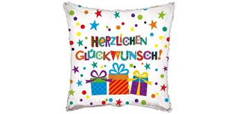 Karaloon - Folienballon Herzlichen Glückwunsch 46 cm