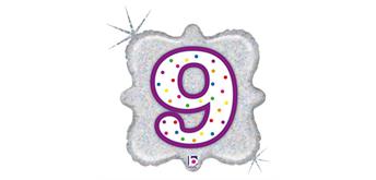 Karaloon - Folienballon Kerze "9" 46 cm