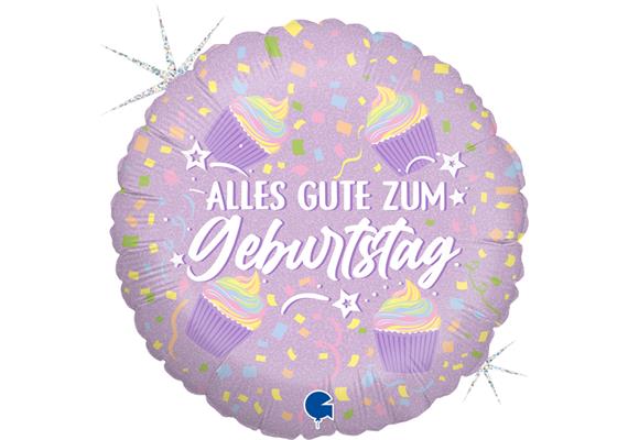 Karaloon - Folienballon Pastell "Geburtstag" 46 cm