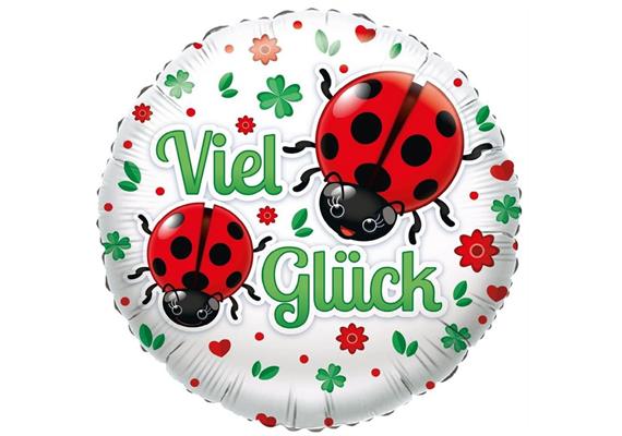 Karaloon - Folienballon "Viel Glück" Marienkäfer 46 cm