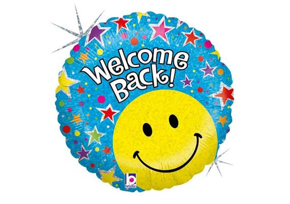 Karaloon - Folienballon Welcome Back Smiley 46 cm