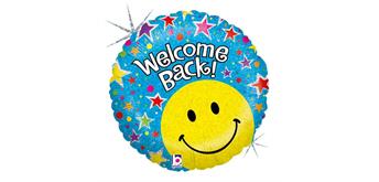 Karaloon - Folienballon Welcome Back Smiley 46 cm