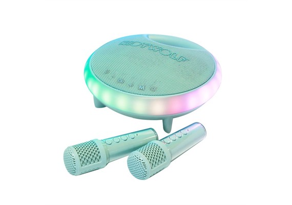Kidywolf KIDYKARAOKE-GR Bluetooth Karaoke Lautsprecher, grün