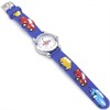 Kinderuhr mit Quartzwerk - Blau mit Auto Motiv