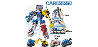 Klemmbausteine Fahrzeuge Roboter 6 in 1 - 6 Stück im Display