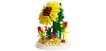 Klemmbausteine Mini Blume gelb 10 x 7 cm