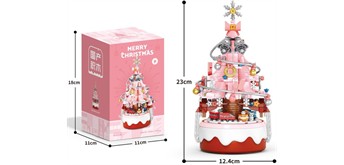 Klemmbausteine Spieluhr Weihnachtsbaum mit LED – 418 Teile