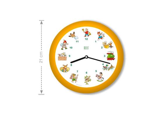 KooKoo Uhr Kinderlieder Gelb-Orange SilentMove 21cm