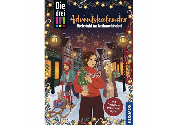 Kosmos - Adventskalender Die drei!!! Diebstahl im Weihnachtsdorf 2025