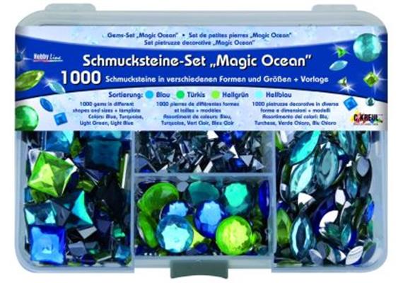 Kreul Schmucksteine Set Magic Ocean1000 Stück