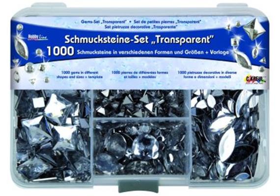 Kreul Schmucksteine Set Transparent 1000 Stück