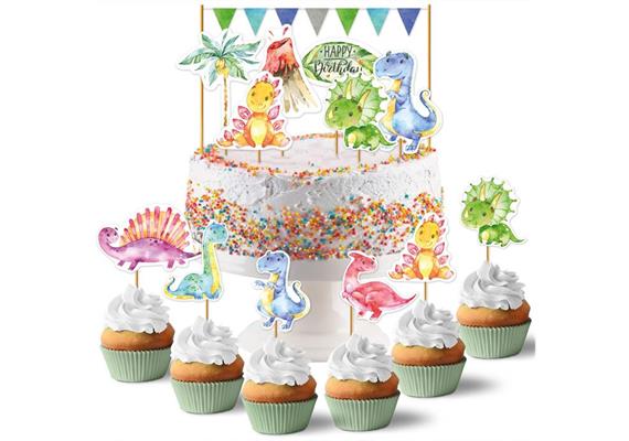 Kuchenstecker (Geburtstag) - Dino - Set 4