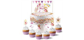 Kuchenstecker (Geburtstag) - Einhorn - Set 2