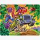 Larsen Puzzle Dinos auf Jeepsafari