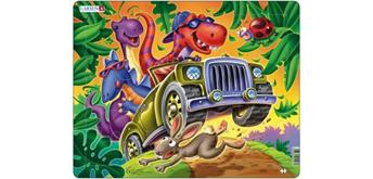 Larsen Puzzle Dinos auf Jeepsafari