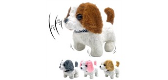 Laufender Hund 15 cm mit Bewegung und Sound – 1 Stück assortiert
