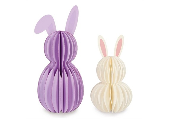 Legami - Set mit 2 Faltbaren Häschen aus Papier - Hoppy Easter