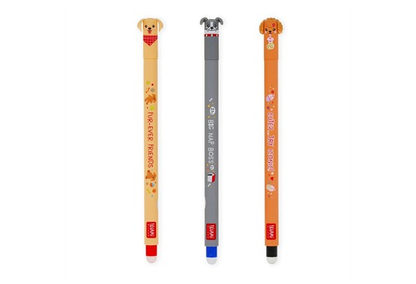Legami Set mit 3 radierbaren Gelstiften – Fur-ever Friends