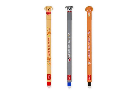 Legami Set mit 3 radierbaren Gelstiften – Fur-ever Friends