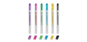 Legami Set mit 6 glitzernden Mini-Gelstiften