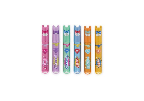 Legami Set mit 6 Mini-Textmarkern – Teddy's Superpower