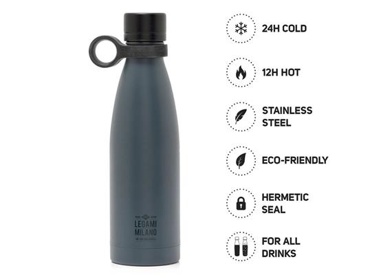 Legami - Thermoflasche 500 Ml - Hot&Cold "Black"