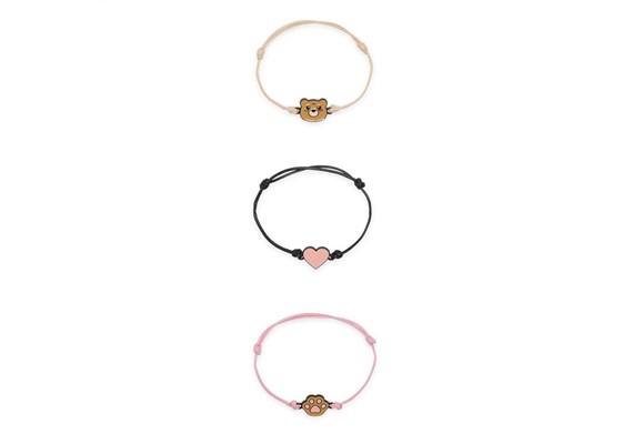 Legami VBRA0005 Set aus 3 Armbändern - Teddy Bear