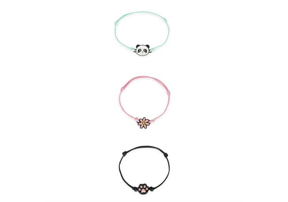 Legami VBRA0007 Set aus 3 Armbändern - Panda