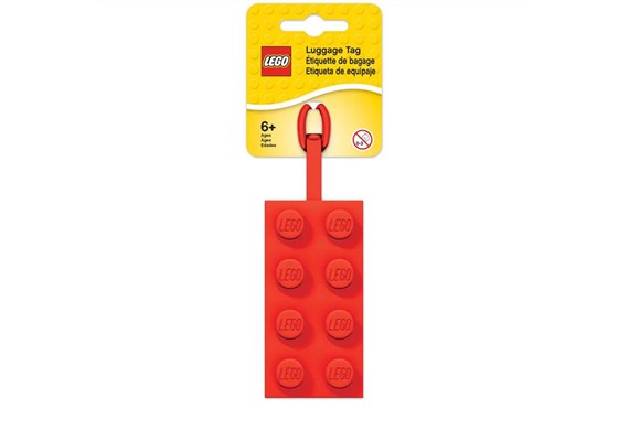 LEGO® 52002 Gepäckanhänger aus Vinyl - Farbe: rot - 9 cm