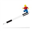 LEGO® 52601 Gelstift mit Legofigur - Farbe: schwarz | Bild 3