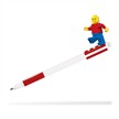 LEGO® 52602 Gelstift mit Legofigur - Farbe: rot | Bild 3