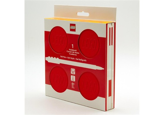 LEGO® 53564 verschliessbares Notizbuch mit Gelstift rot