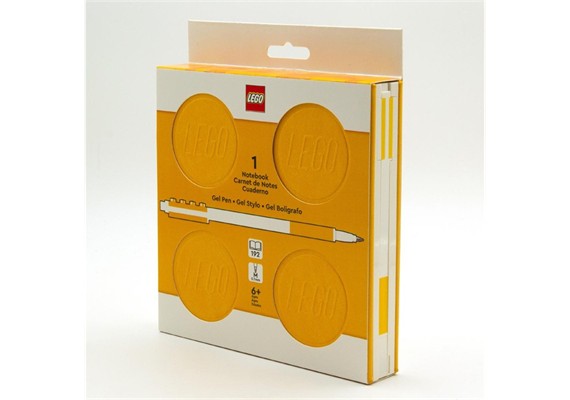 LEGO® 53565 verschliessbares Notizbuch mit Gelstift gelb