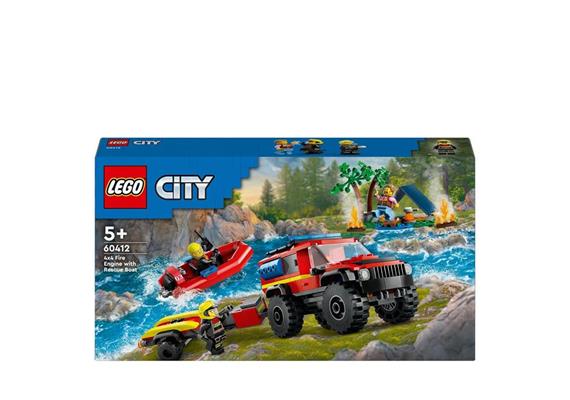 LEGO® City 60412 Feuerwehrgeländewagen mit Rettungsboot