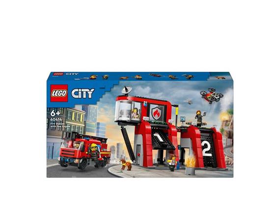 LEGO® City 60414 Feuerwehrstation mit Drehleiterfahrzeug