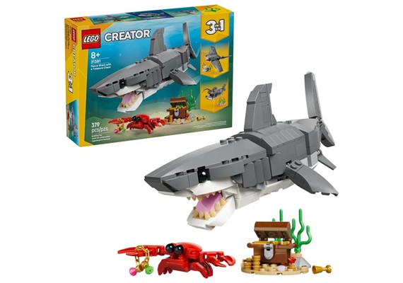 LEGO® Creator 31381 Wilder Hai mit Schatztruhe
