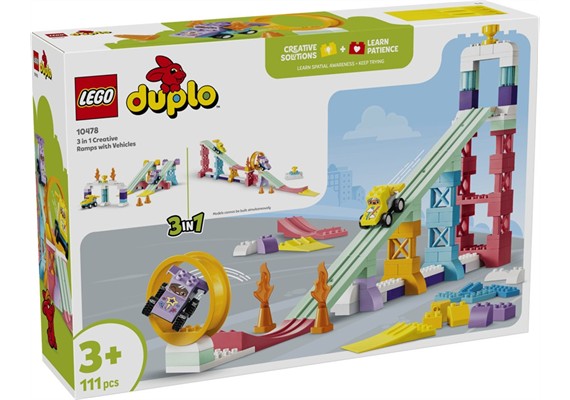LEGO® Duplo 10478 Kreative Sprungschanzen mit kleinen Flitzern 3 in 1 Set