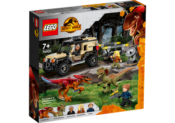 LEGO® Jurassic 76951 Pyroraptor & Dilophosaurus Transport
